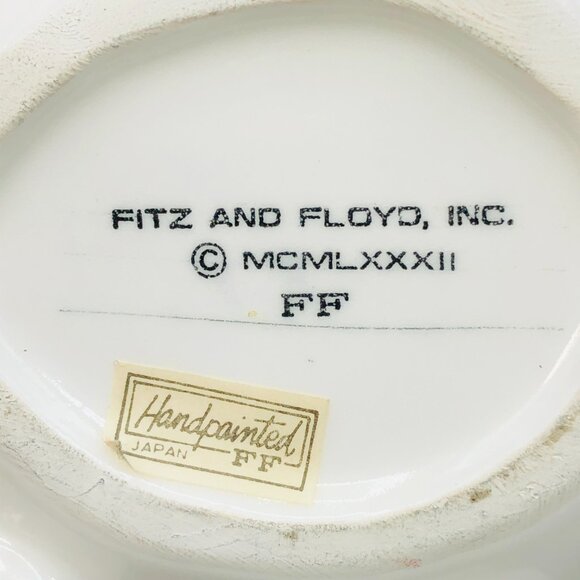 1982 Fitz & Floyd Blush Pink Turtle Trinket Box, Vintage Porcelain Jewelry Dish - Picture 5 of 11